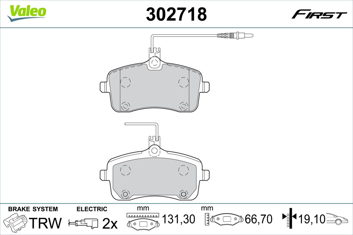 VALEO Fékbetét, mind 302718_VALEO